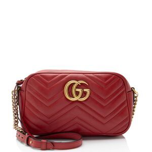 Gucci Matelasse Leather GG Marmont Small Camera Bag